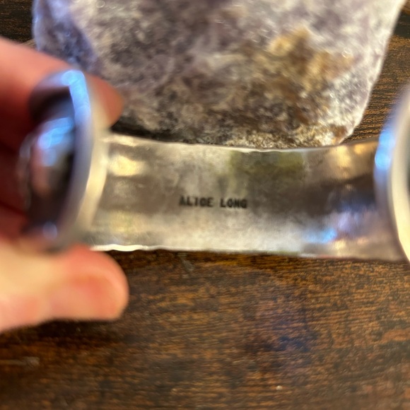 Navajo Jewelry Alice Long Vintage Sterling Silver Cuff - Picture 4 of 4